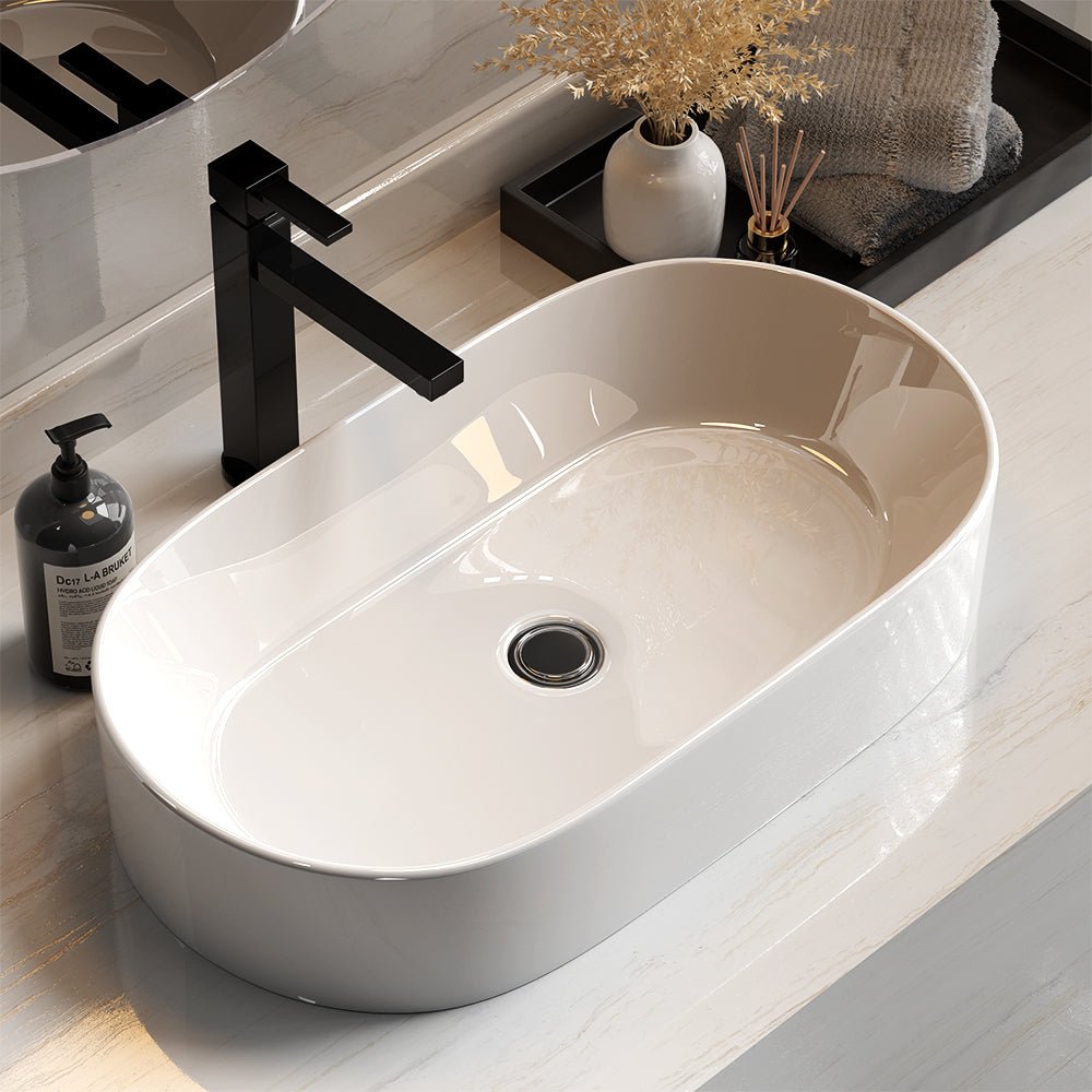 Bathroom Basin Ceramic Vanity Sink Hand Wash Bowl 53x28cm - Home & Garden > DIY - Rivercity House & Home Co. (ABN 18 642 972 209) - Affordable Modern Furniture Australia