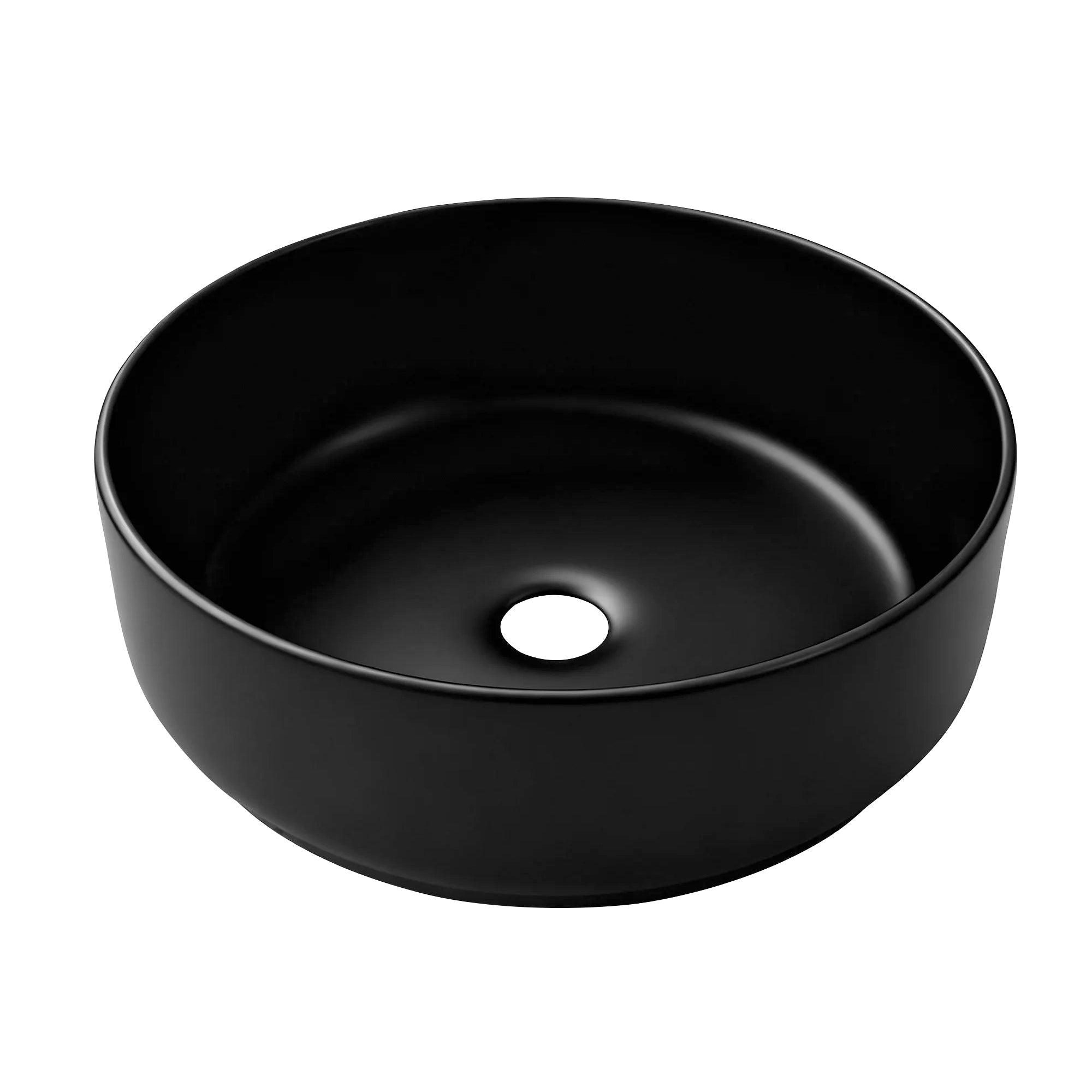 Bathroom Basin Ceramic Vanity Sink Vessel Bowl Wash Matte Black Round Countertop - Furniture > Bathroom > Sinks - Rivercity House & Home Co. (ABN 18 642 972 209) - Affordable Modern Furniture Australia