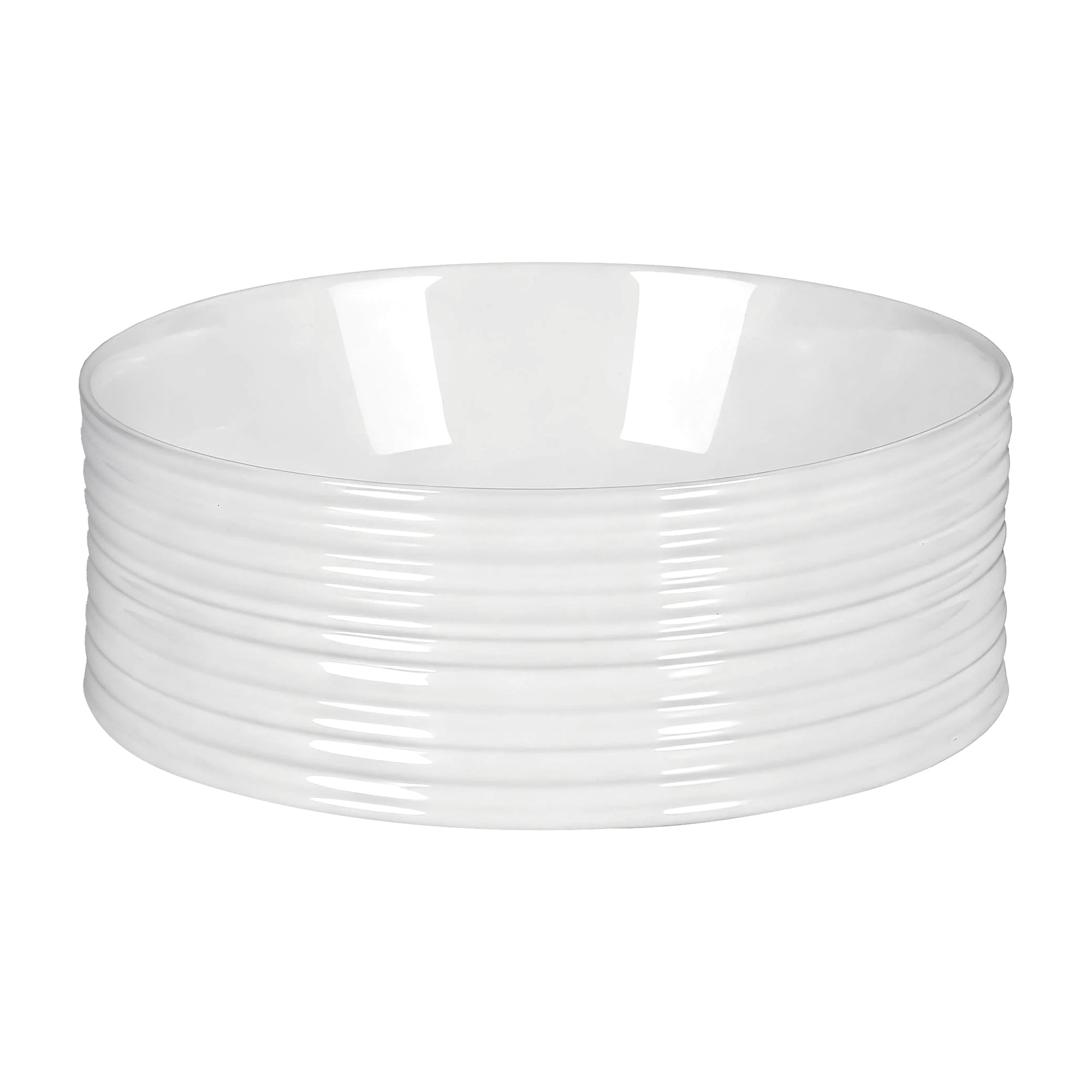 Bathroom Ceramic Round Vessel Basin Sink 36cm Countertop - White - Furniture > Bathroom > Sinks - Rivercity House & Home Co. (ABN 18 642 972 209) - Affordable Modern Furniture Australia