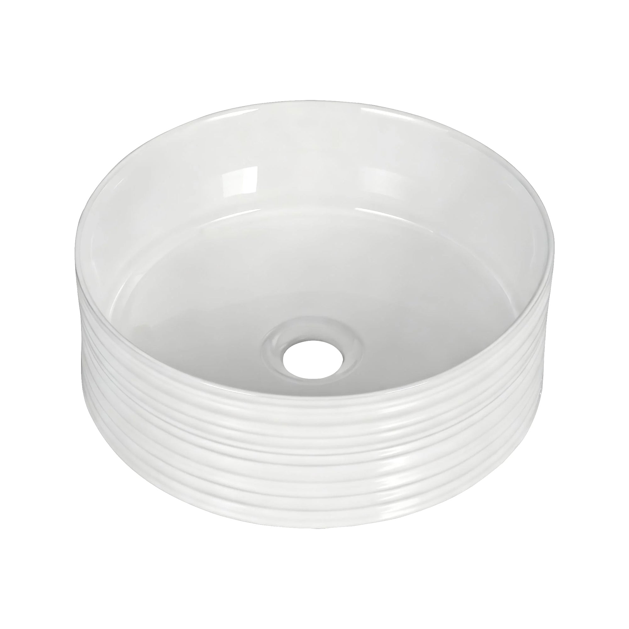 Bathroom Ceramic Round Vessel Basin Sink 36cm Countertop - White - Furniture > Bathroom > Sinks - Rivercity House & Home Co. (ABN 18 642 972 209) - Affordable Modern Furniture Australia