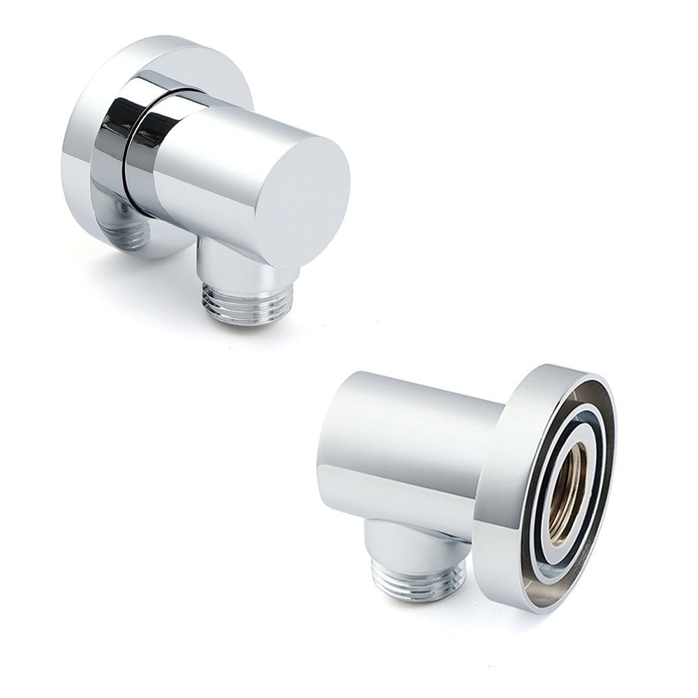 Bathroom Component Brass Chrome Flexible Shower Elbow Connector Water Inlet 1/2" End - Furniture > Bathroom > Shower Heads & Screens - Rivercity House & Home Co. (ABN 18 642 972 209) - Affordable Modern Furniture Australia