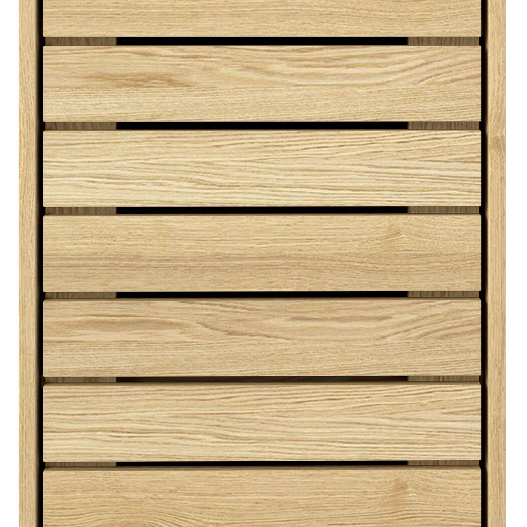 Bathroom Handleless Storage Cabinet with Adjustable Shelves Floor Shelf Unit - Oak - Rivercity House & Home Co. (ABN 18 642 972 209) - Affordable Modern Furniture Australia