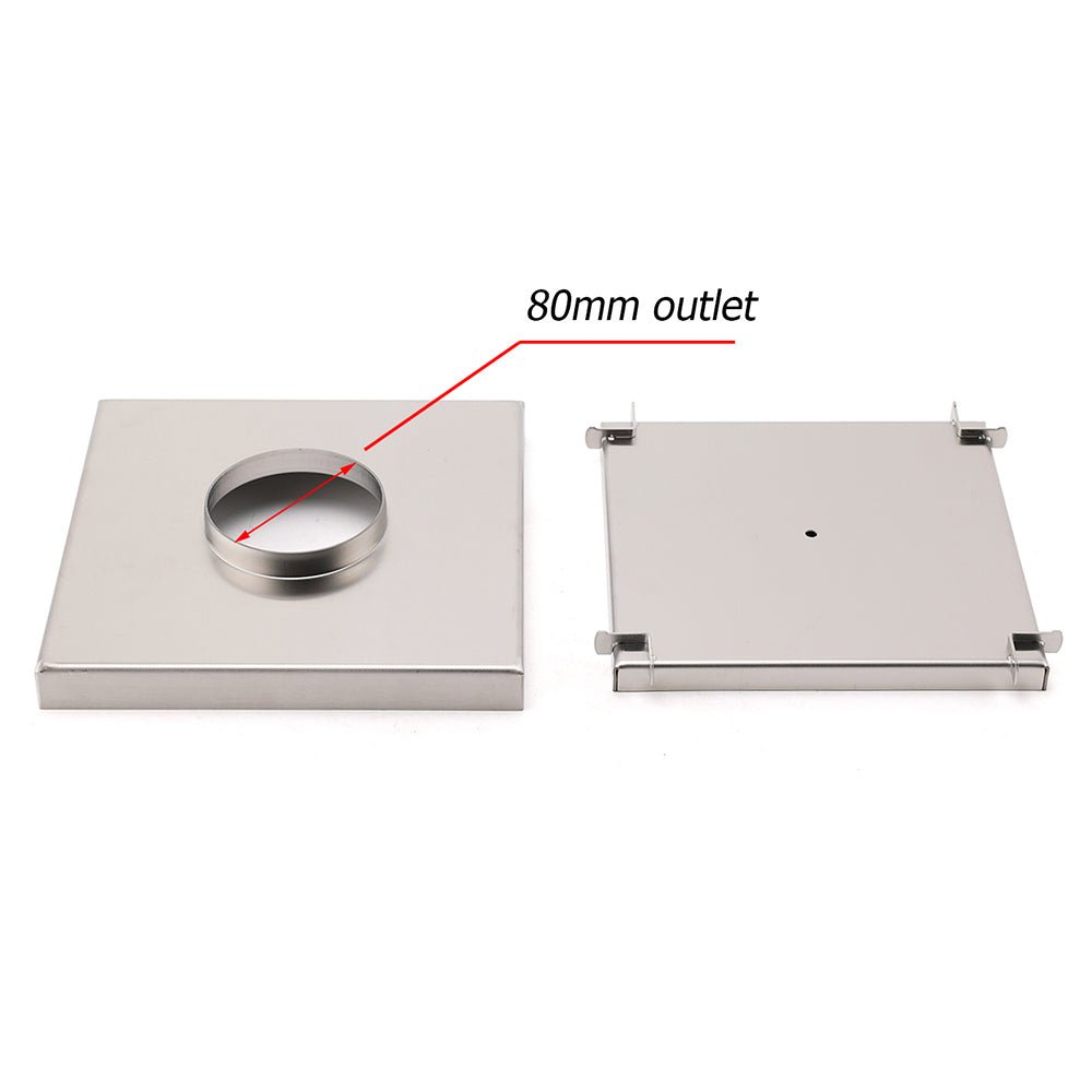 Bathroom Large Square 200x200mm Tile Insert Floor Drain Shower Grate 80mm Waste - Furniture > Bathroom > Shower Heads & Screens - Rivercity House & Home Co. (ABN 18 642 972 209) - Affordable Modern Furniture Australia