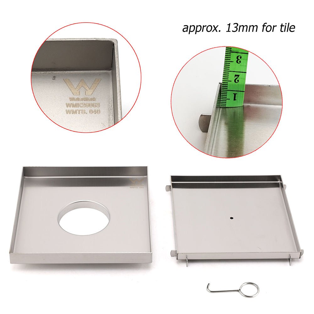 Bathroom Large Square 200x200mm Tile Insert Floor Drain Shower Grate 80mm Waste - Furniture > Bathroom > Shower Heads & Screens - Rivercity House & Home Co. (ABN 18 642 972 209) - Affordable Modern Furniture Australia