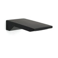 Matte Black Square Bathtub Waterfall Filler Outlet 1/2" End Wall Spout - Black