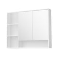 100CM Wall Mounted Bathroom Mirror Cabinet with Adjustable Shelves - White