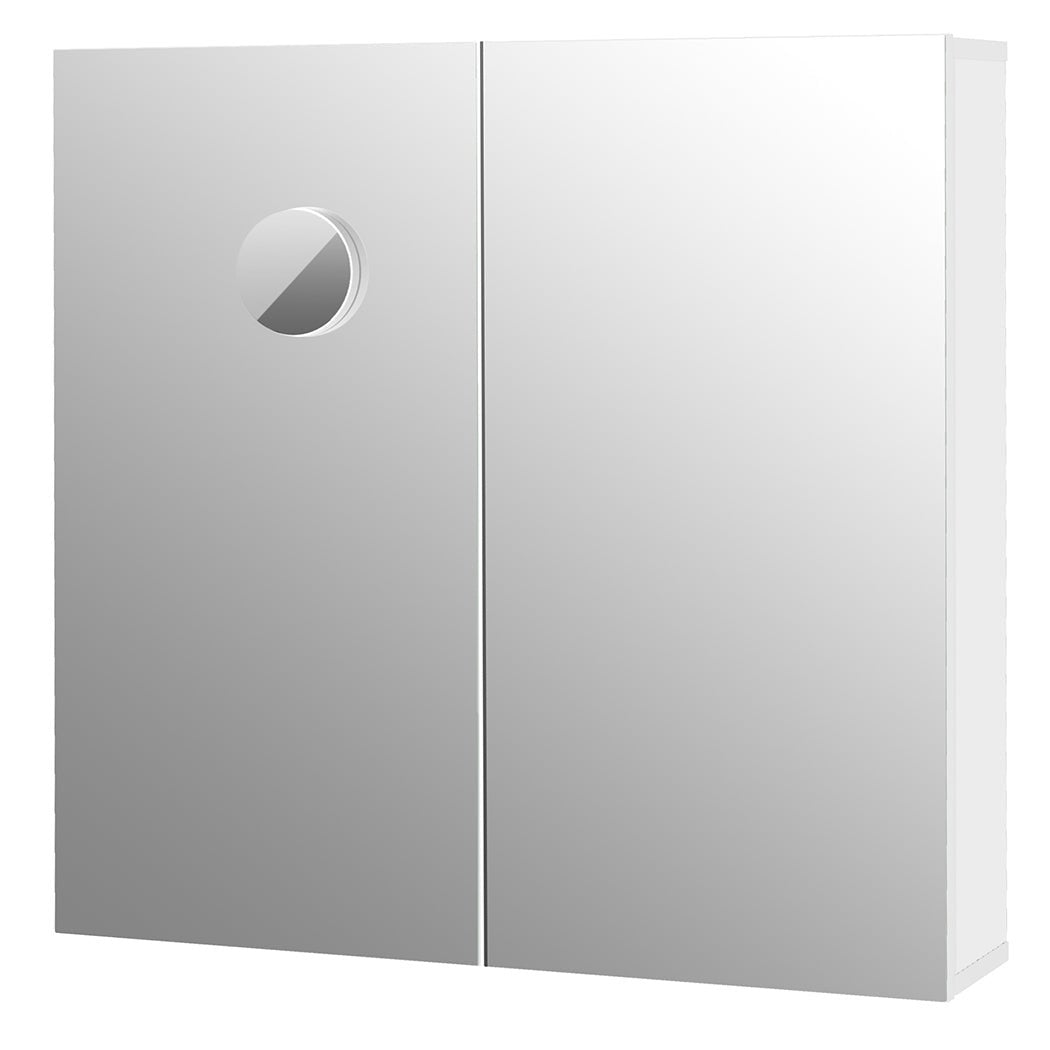 Bathroom Mirror Cabinet 75CM with 5X Magnifying Mirror & Soft - Close Hinges - White - Rivercity House & Home Co. (ABN 18 642 972 209) - Affordable Modern Furniture Australia