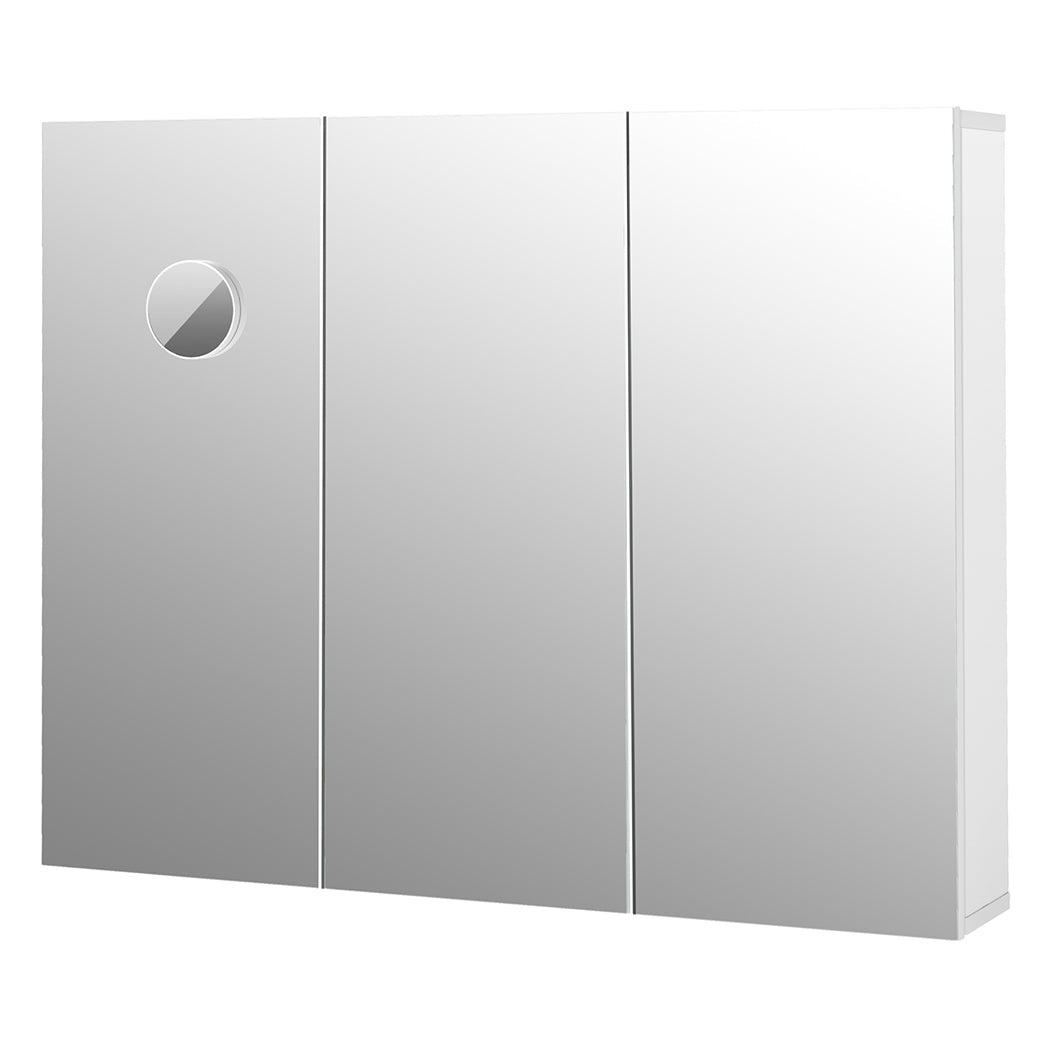 Bathroom Mirror Cabinet 90CM with 5X Magnifying Mirror and Tissue Hole - White - Rivercity House & Home Co. (ABN 18 642 972 209) - Affordable Modern Furniture Australia