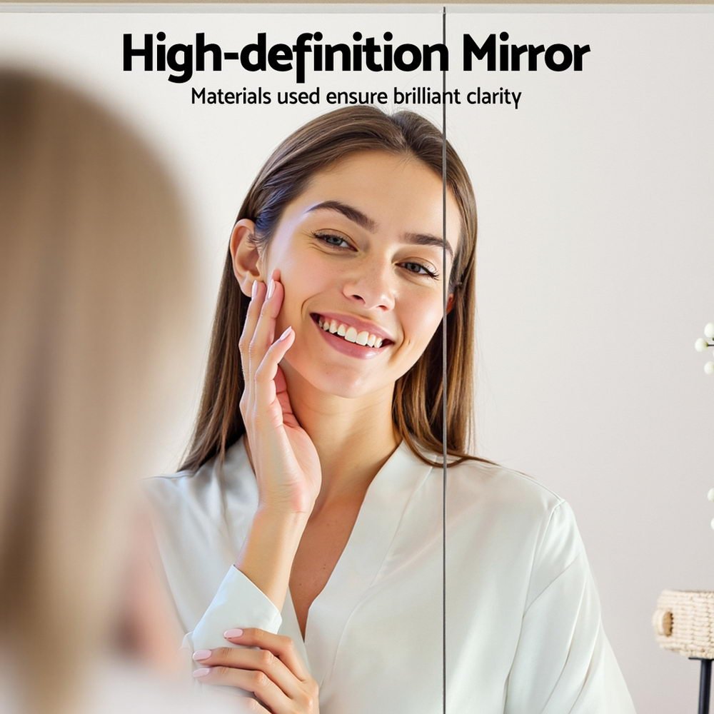 Bathroom Mirror Cabinet Medicine Adjustable Shelves Wall Hung 700x750mm White - Furniture > Bathroom > Bathroom Cabinets, Cupboards & Storage - Rivercity House & Home Co. (ABN 18 642 972 209) - Affordable Modern Furniture Australia