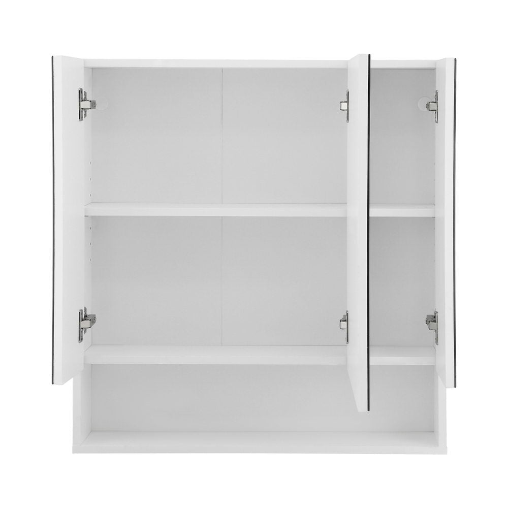 Bathroom Mirror Cabinet Medicine Adjustable Shelves Wall Hung 700x750mm White - Furniture > Bathroom > Bathroom Cabinets, Cupboards & Storage - Rivercity House & Home Co. (ABN 18 642 972 209) - Affordable Modern Furniture Australia