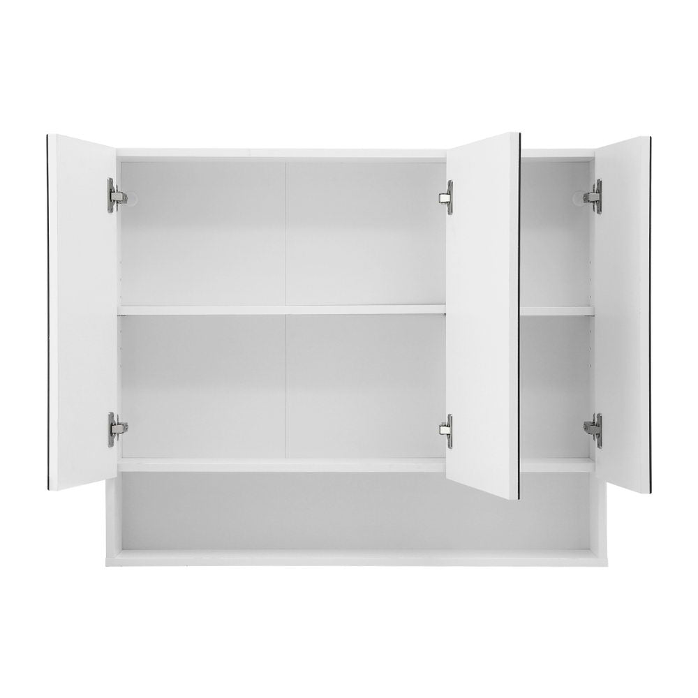 Bathroom Mirror Cabinet Medicine Adjustable Shelves Wall Hung 900x750mm White - Furniture > Bathroom > Bathroom Cabinets, Cupboards & Storage - Rivercity House & Home Co. (ABN 18 642 972 209) - Affordable Modern Furniture Australia