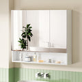 Bathroom Wall Hung Medicine Cabinet 900x750mm with Adjustable Shelves - White