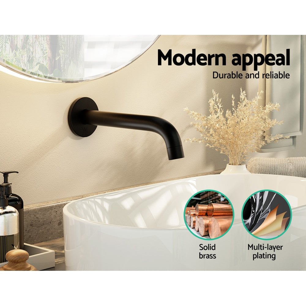Bathroom Mixer Spout Wall Bath Tap Round Shower Bathtub Black - Home & Garden > Bathroom Accessories > Shower Accessories - Rivercity House & Home Co. (ABN 18 642 972 209) - Affordable Modern Furniture Australia
