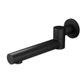 Wall-Mounted Round Bathroom Mixer Spout with Swivel Bath Tap - Black