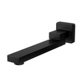 Square Wall-Mounted Bathroom Mixer Spout with Swivel Bath Tap - Black