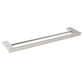 600mm Double Square Towel Rail Rack Bathroom Holder - Chrome