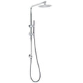 8" Round Rain Shower Head Handheld Spray Rail Arm Set - Chrome