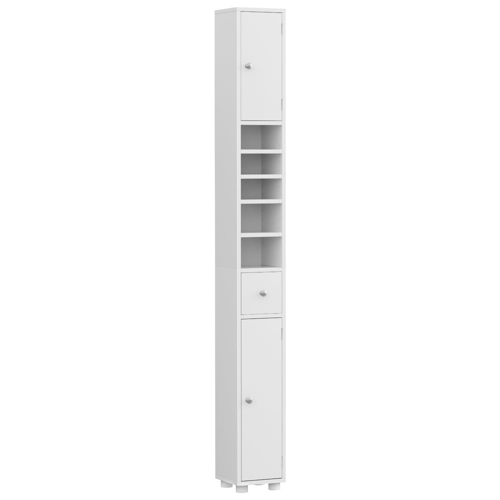 Bathroom Storage Cabinet 180cm Tall Slim Floor Cupboard Toilet Narrow Linen Tower - Furniture > Bathroom > Bathroom Cabinets, Cupboards & Storage - Rivercity House & Home Co. (ABN 18 642 972 209) - Affordable Modern Furniture Australia