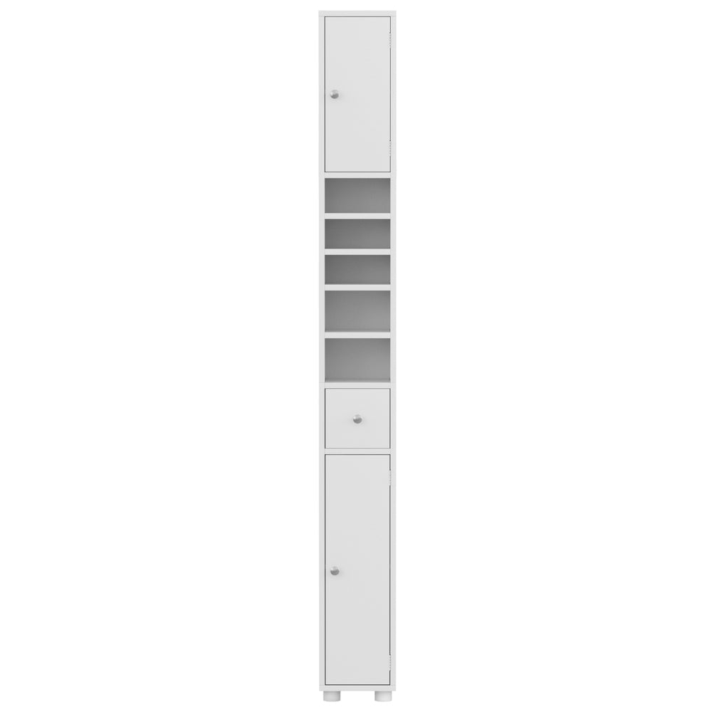 Bathroom Storage Cabinet 180cm Tall Slim Floor Cupboard Toilet Narrow Linen Tower - Furniture > Bathroom > Bathroom Cabinets, Cupboards & Storage - Rivercity House & Home Co. (ABN 18 642 972 209) - Affordable Modern Furniture Australia