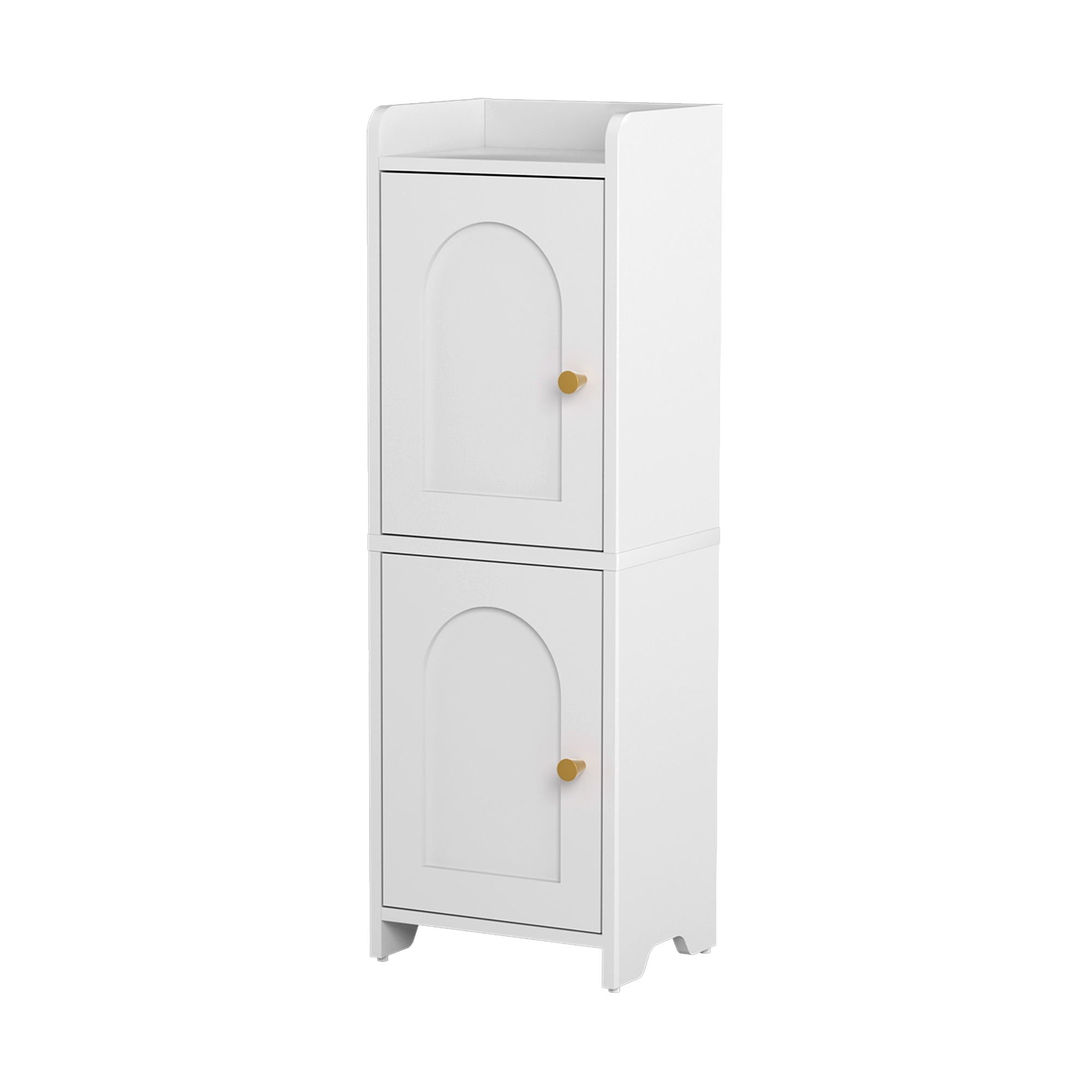 Bathroom Storage Cabinet 2 - Tier Slim Toilet Organizer Adjustable White - Furniture > Bathroom > Bathroom Cabinets, Cupboards & Storage - Rivercity House & Home Co. (ABN 18 642 972 209) - Affordable Modern Furniture Australia
