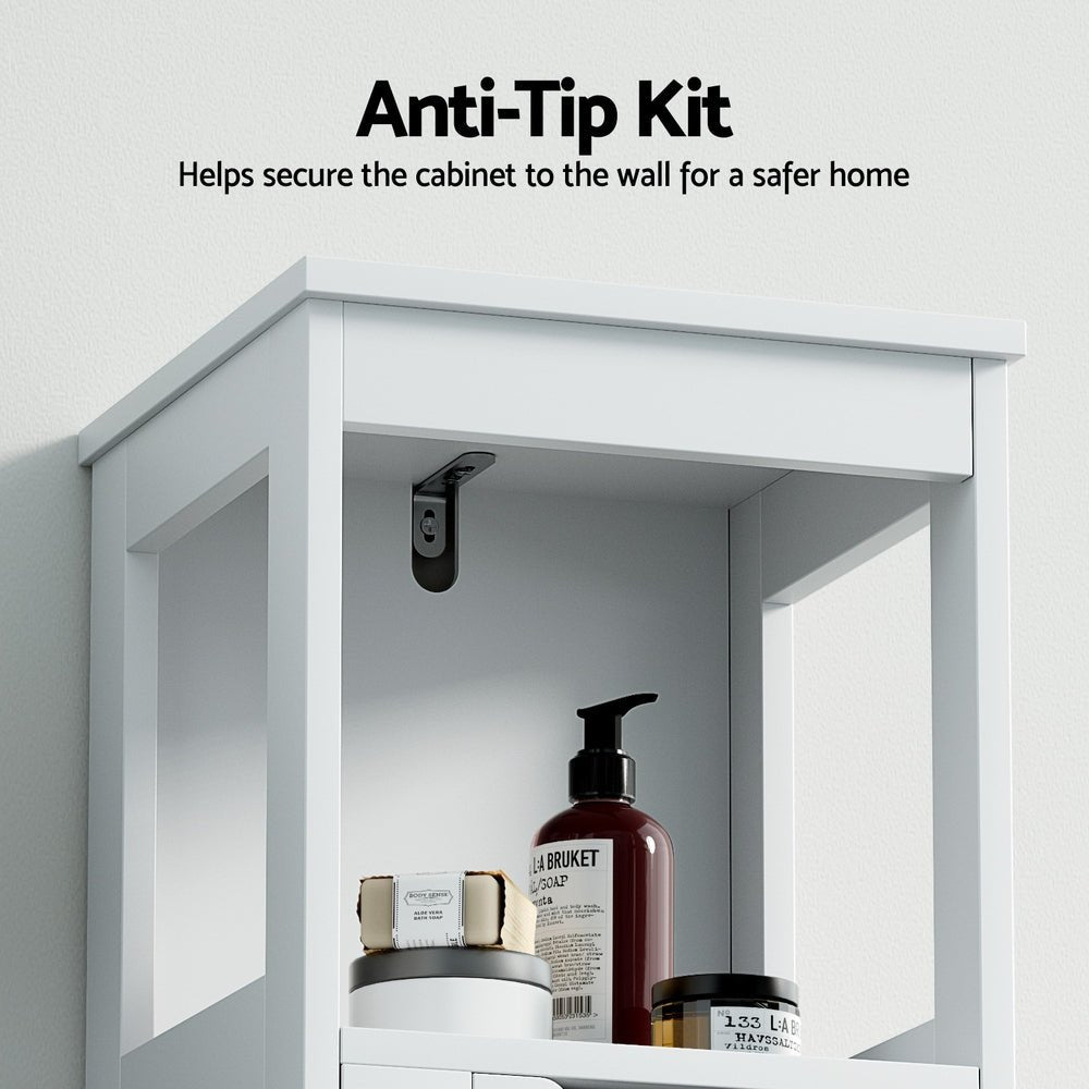 Bathroom Storage Cabinet 89cm Floor Toilet Drawer Bedroom Organizer Standing White - Furniture > Bathroom > Bathroom Cabinets, Cupboards & Storage - Rivercity House & Home Co. (ABN 18 642 972 209) - Affordable Modern Furniture Australia