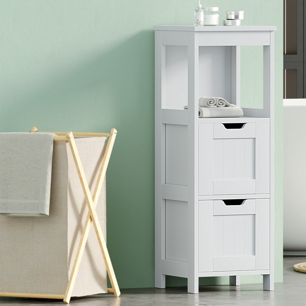 Bathroom Storage Cabinet 89cm Floor Toilet Drawer Bedroom Organizer Standing White - Furniture > Bathroom > Bathroom Cabinets, Cupboards & Storage - Rivercity House & Home Co. (ABN 18 642 972 209) - Affordable Modern Furniture Australia