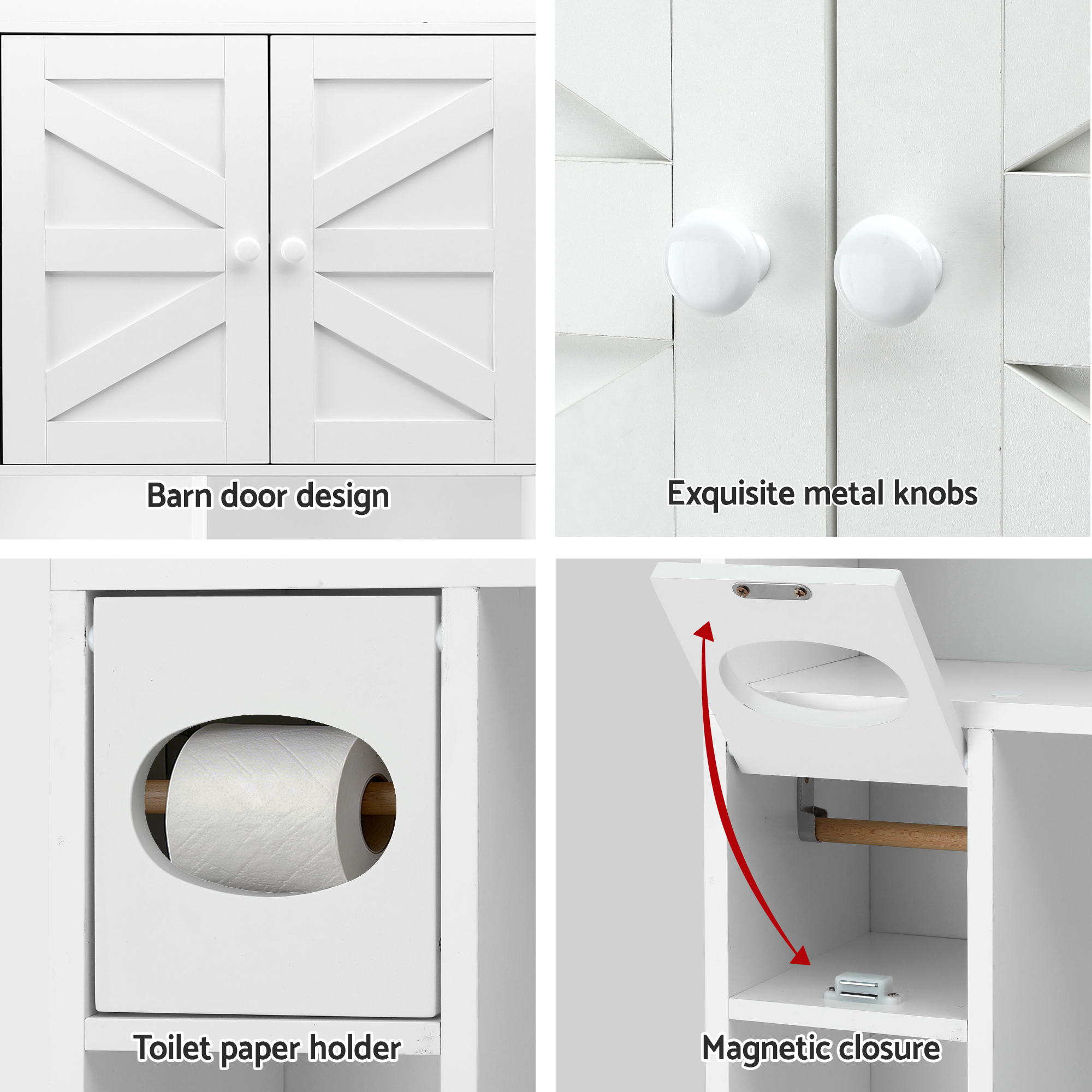 Bathroom Storage Cabinet Over The Toilet Organiser Laundry Shelf Holder - Furniture > Bathroom > Bathroom Cabinets, Cupboards & Storage - Rivercity House & Home Co. (ABN 18 642 972 209) - Affordable Modern Furniture Australia