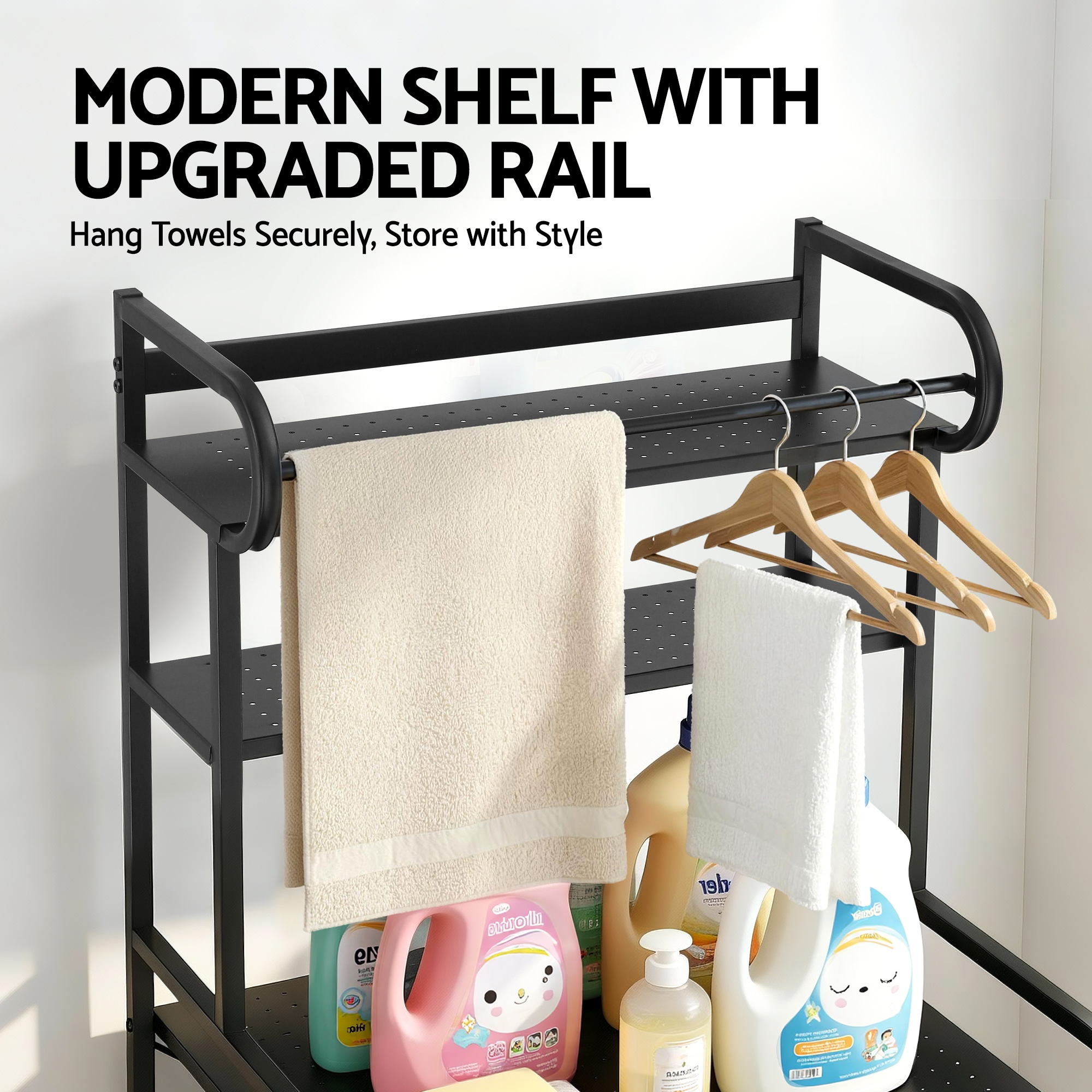 Bathroom Storage Shelf Over Washing Machine Toilet 3 Tier - Furniture > Bathroom > Bathroom Cabinets, Cupboards & Storage - Rivercity House & Home Co. (ABN 18 642 972 209) - Affordable Modern Furniture Australia