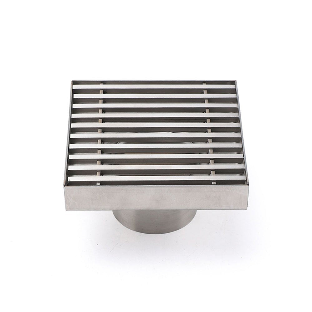 Bathroom SUS 100mm Square Strip Fence Sword Shower Grate Floor Drain 50mm Outlet - Furniture > Bathroom > Shower Heads & Screens - Rivercity House & Home Co. (ABN 18 642 972 209) - Affordable Modern Furniture Australia