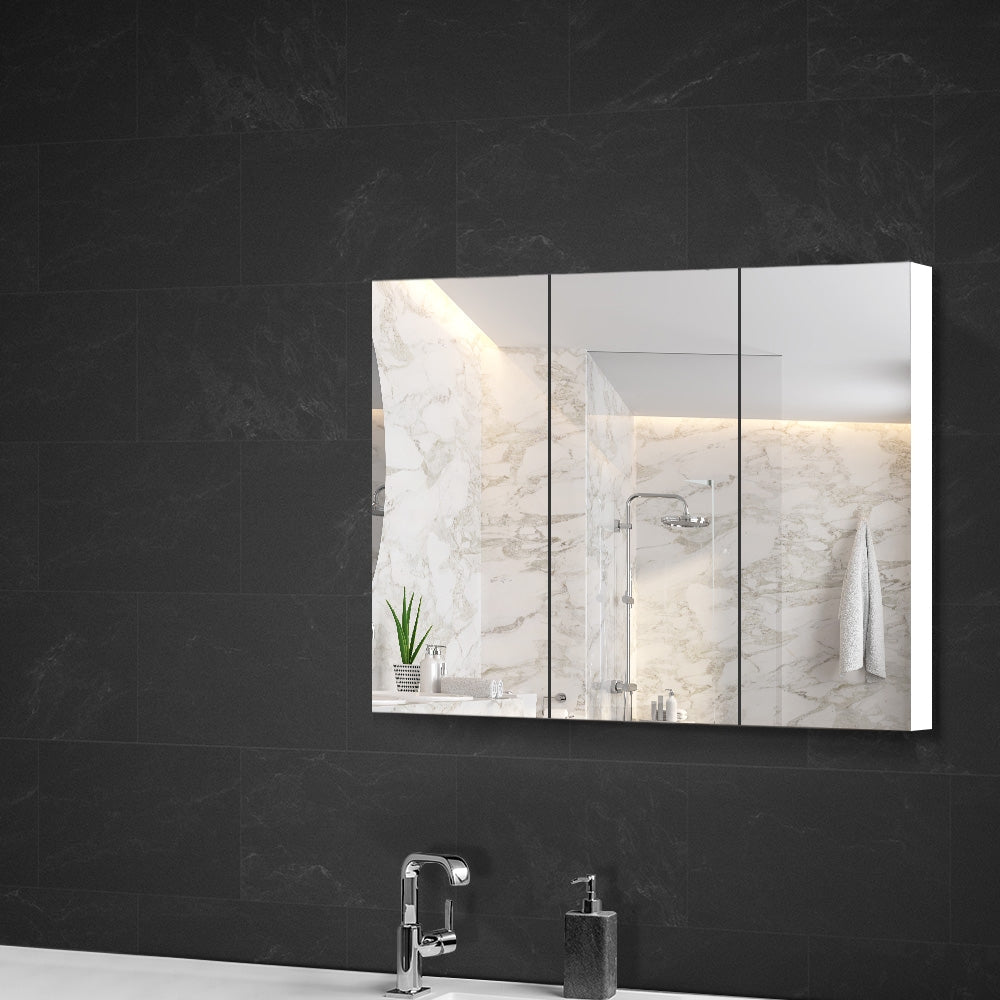 Bathroom Vanity Mirror with Storage Cabinet - White - Home & Garden > Bathroom Accessories - Rivercity House & Home Co. (ABN 18 642 972 209) - Affordable Modern Furniture Australia