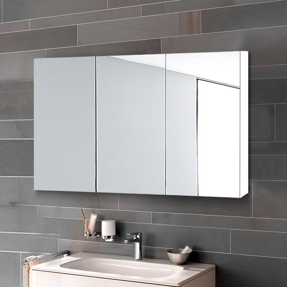 Bathroom Vanity Mirror with Storage Cabinet - White - Home & Garden > Bathroom Accessories - Rivercity House & Home Co. (ABN 18 642 972 209) - Affordable Modern Furniture Australia