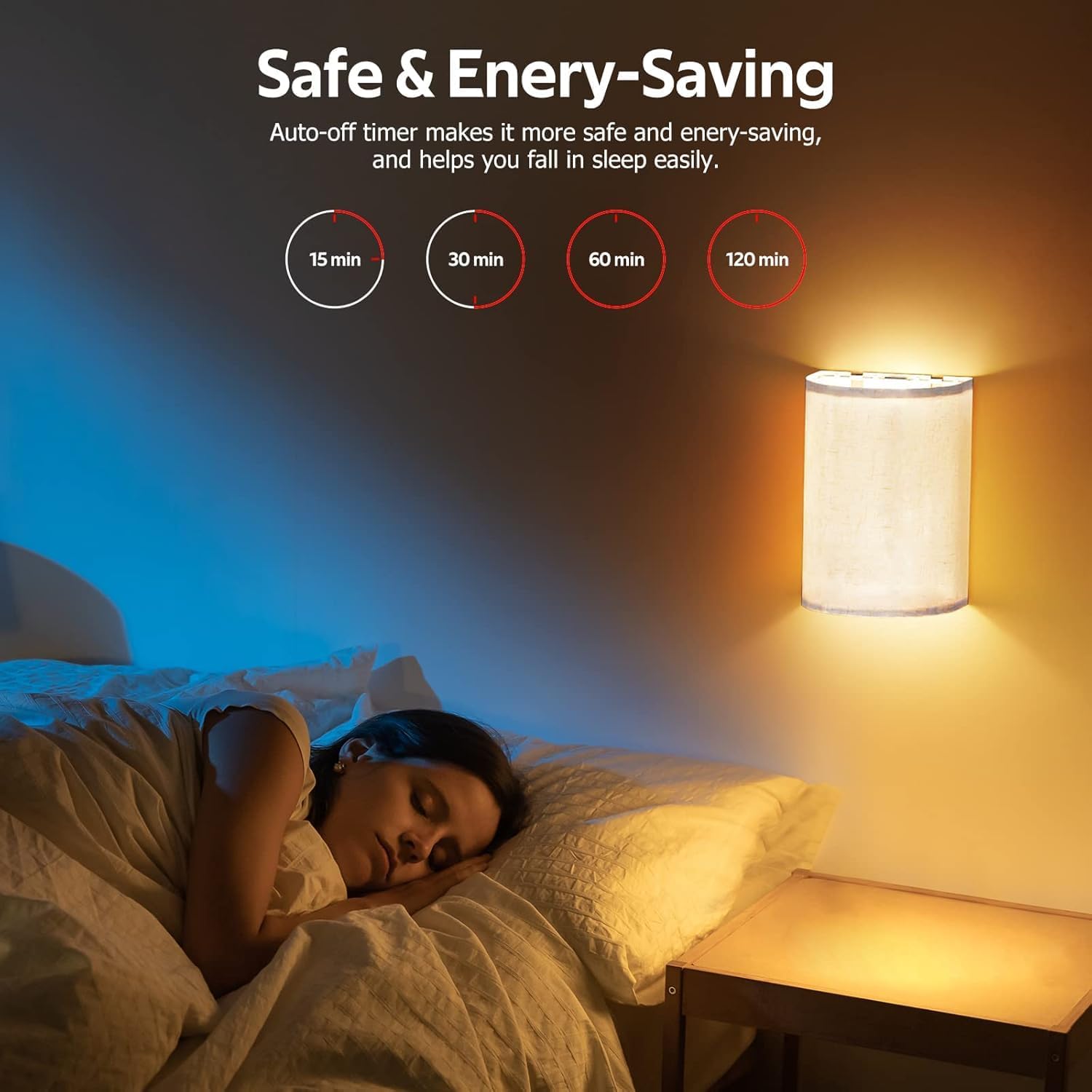 Battery Operated Wall Sconce Lights 2 Pack with Remote, 3-Color Dimmable Fabric Shade Wall Lamps - White - Home & Garden > Lighting > Wall Lights - Rivercity House & Home Co. (ABN 18 642 972 209) - Affordable Modern Furniture Australia