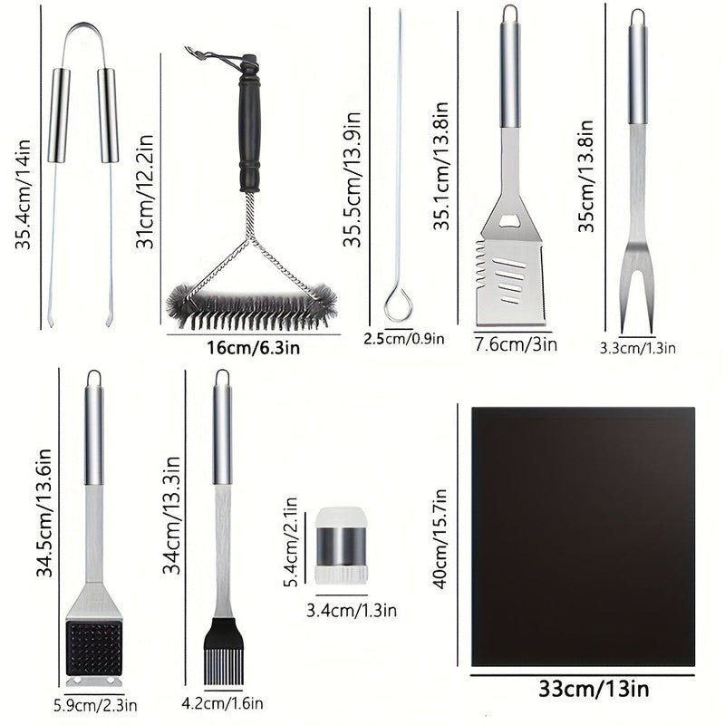 BBQ Grill Accessories Set (17pcs) - Appliances > Kitchen Appliances > Cooktops & Stoves - Rivercity House & Home Co. (ABN 18 642 972 209) - Affordable Modern Furniture Australia