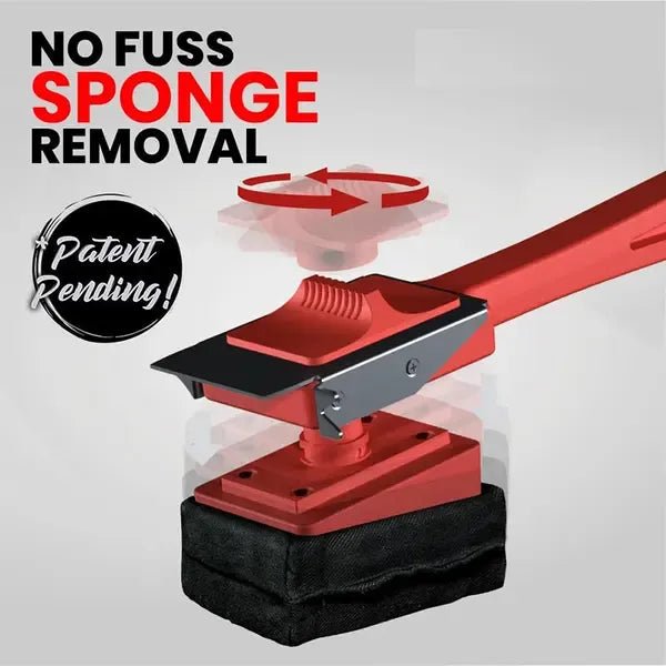 BBQ Grill Cleaning Sponge with Dual Handles Heat-Resistant for Warm Grill Grates - Red - Home & Garden > BBQ > BBQ Cleaning - Rivercity House & Home Co. (ABN 18 642 972 209) - Affordable Modern Furniture Australia