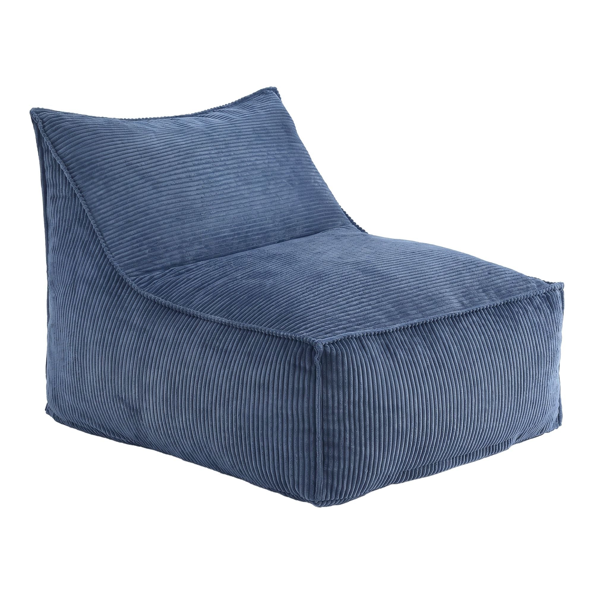 Bean Bag Chair Cover (No Filler) Soft Corduroy Stuffed Animal Storage Bean Bag Cover for Adults, Washable Lazy Sofa Cover for Living Room Bedroom, Blue - Furniture > Sofas > Sofa Accessories - Rivercity House & Home Co. (ABN 18 642 972 209) - Affordable Modern Furniture Australia