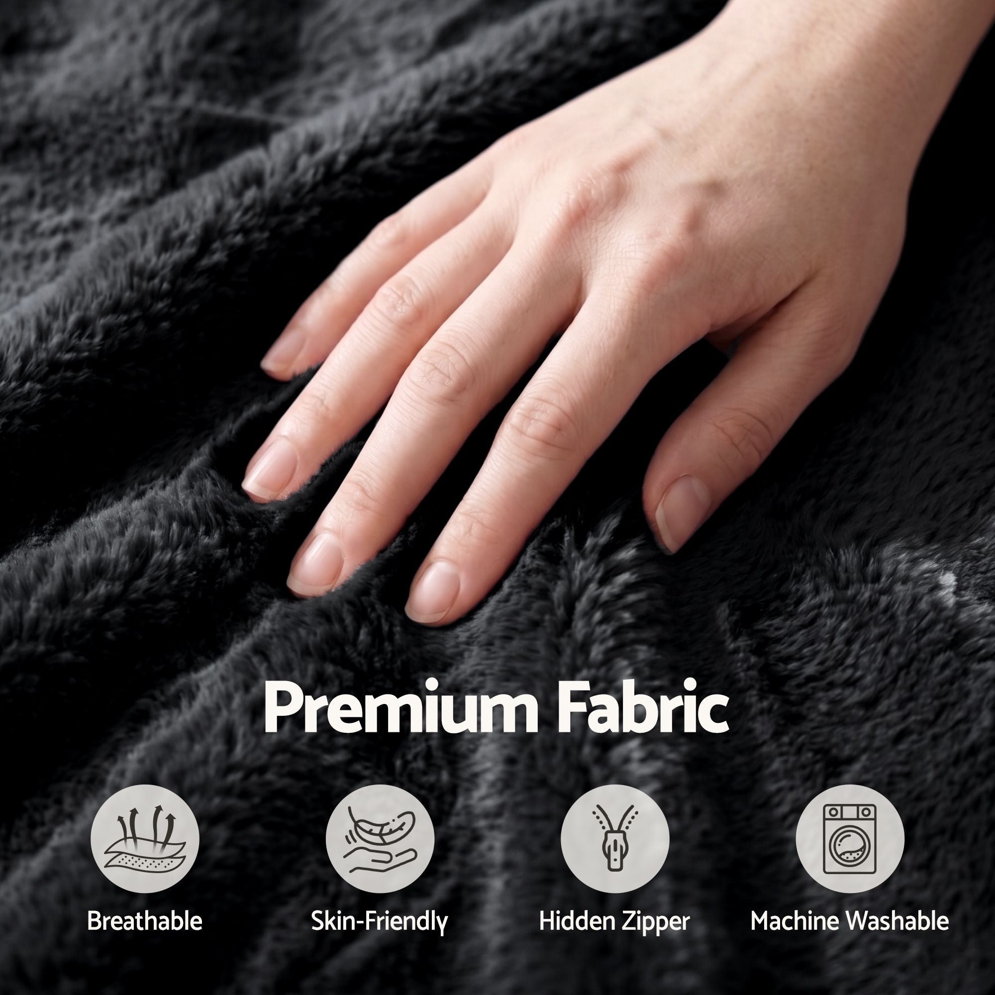 Bean Bag Chair Cover (No Filler) Soft Faux Fur Beanbag Cover Large Round Stuffed Animal Storage Bean Bag Cover Washable Lazy Sofa Cover for Adults Kids Teens, Black - Furniture > Sofas > Sofa Accessories - Rivercity House & Home Co. (ABN 18 642 972 209) - Affordable Modern Furniture Australia