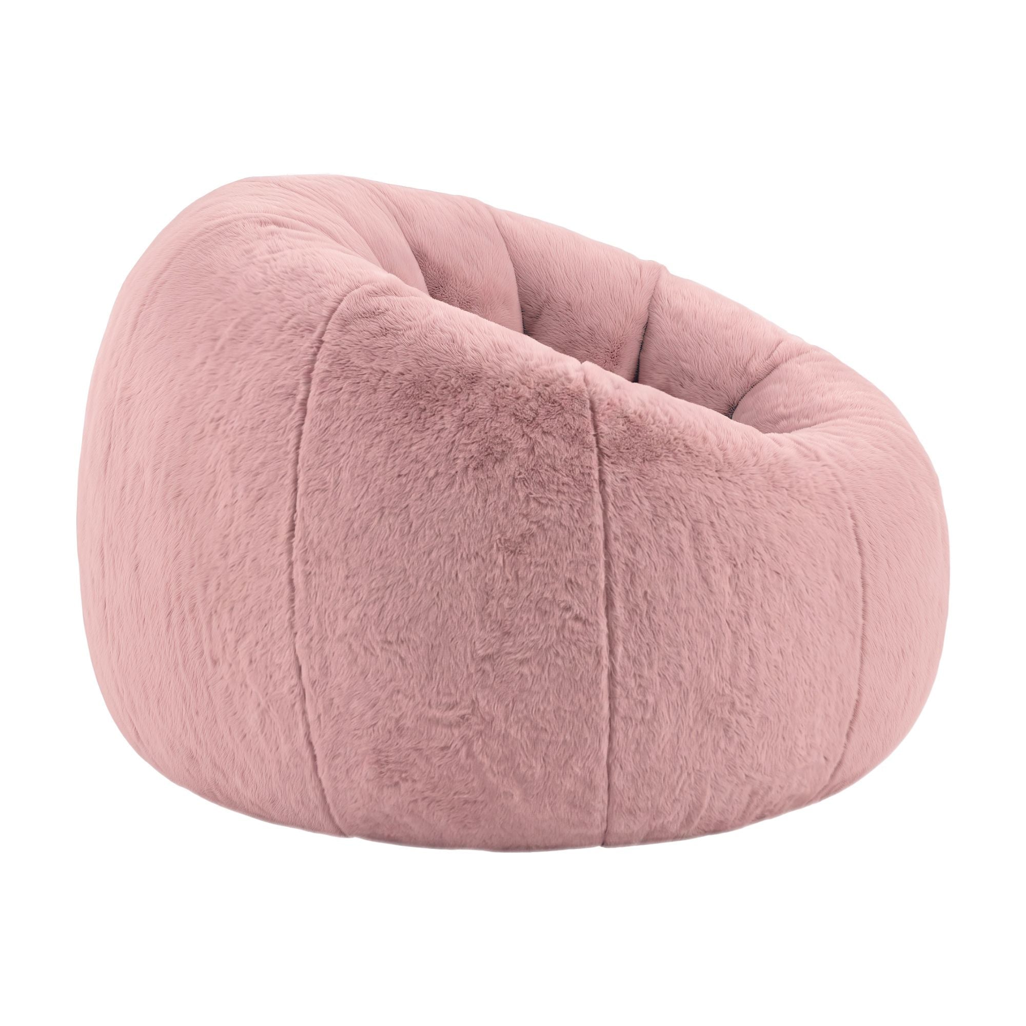 Bean Bag Chair Cover (No Filler) Soft Faux Fur Beanbag Cover Large Round Stuffed Animal Storage Bean Bag Cover Washable Lazy Sofa Cover for Adults Kids Teens, Pink - Furniture > Sofas > Sofa Accessories - Rivercity House & Home Co. (ABN 18 642 972 209) - Affordable Modern Furniture Australia