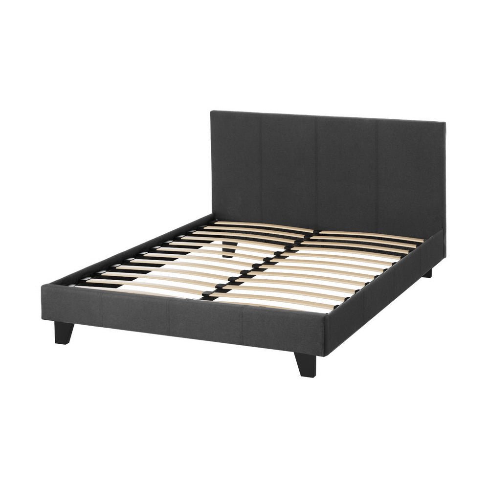 Bed Frame Double Size Charcoal NEO - Furniture > Bedroom > Beds & Bed Frames - Rivercity House & Home Co. (ABN 18 642 972 209) - Affordable Modern Furniture Australia
