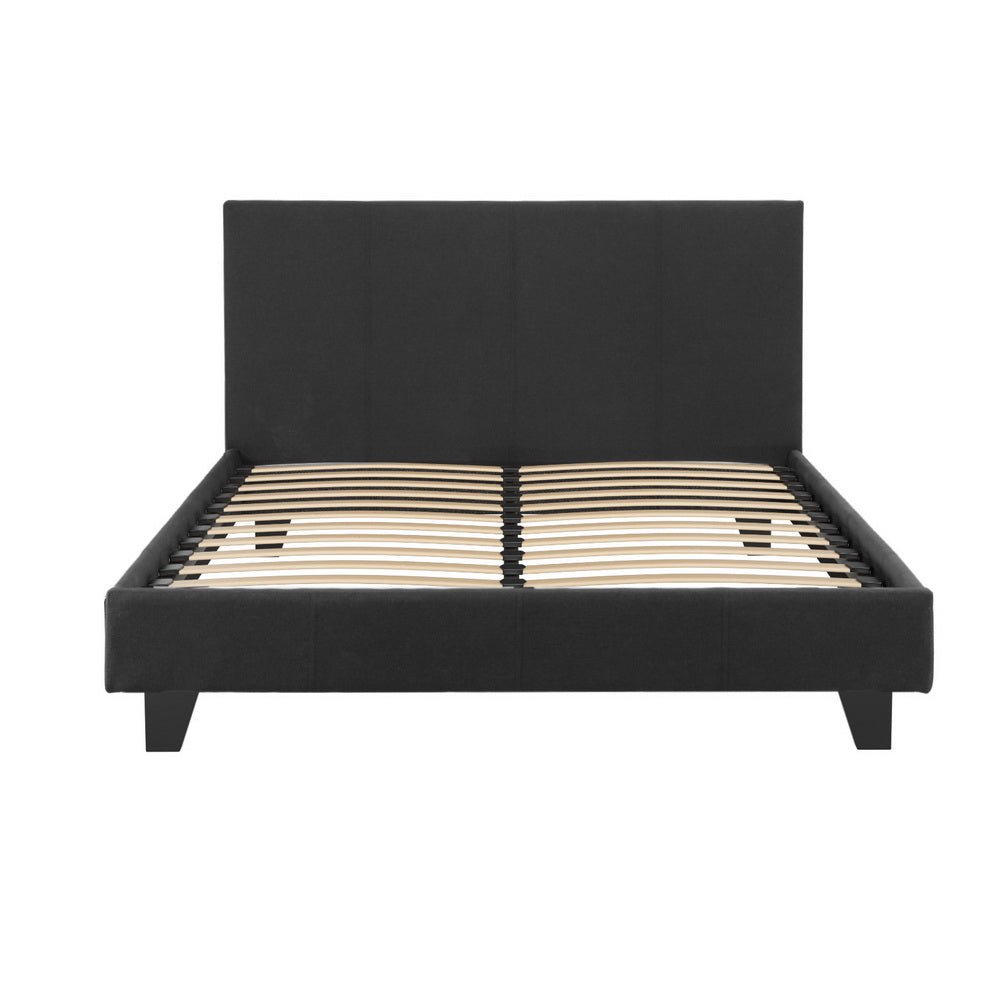 Bed Frame Double Size Charcoal NEO - Furniture > Bedroom > Beds & Bed Frames - Rivercity House & Home Co. (ABN 18 642 972 209) - Affordable Modern Furniture Australia