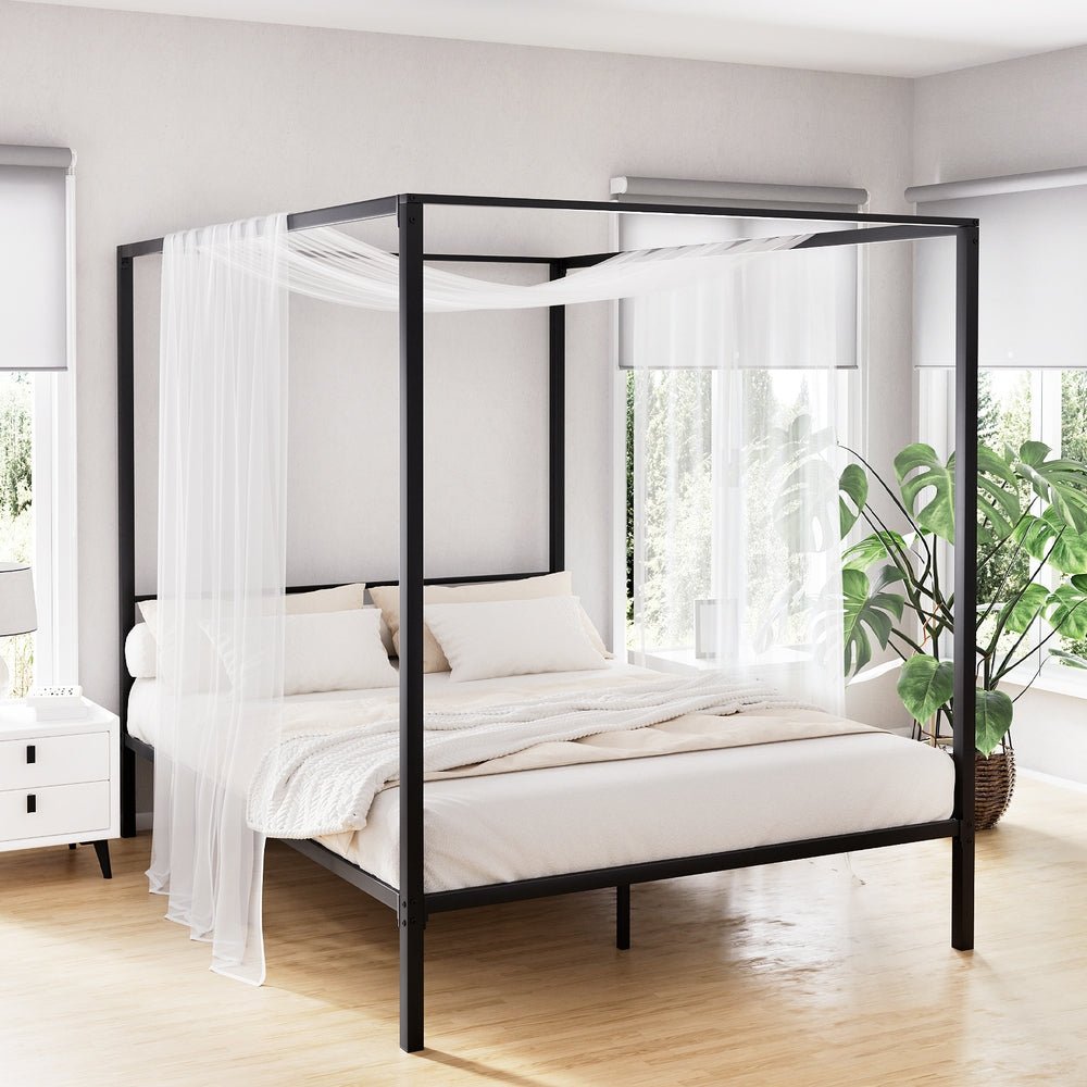 Bed Frame Double Size Metal Bed Frame POCHY - Furniture > Bedroom > Beds & Bed Frames - Rivercity House & Home Co. (ABN 18 642 972 209) - Affordable Modern Furniture Australia