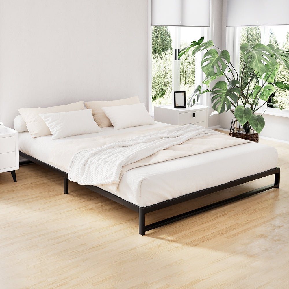 Bed Frame Double Size Metal BERU - Furniture > Bedroom > Beds & Bed Frames - Rivercity House & Home Co. (ABN 18 642 972 209) - Affordable Modern Furniture Australia