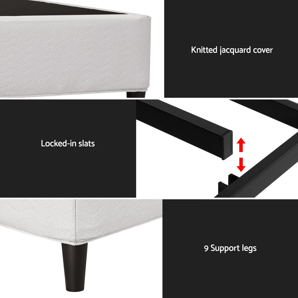 Bed Frame Double Size Metal Grey MASON - Furniture > Bedroom - Rivercity House & Home Co. (ABN 18 642 972 209) - Affordable Modern Furniture Australia