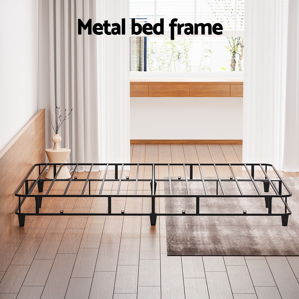 Bed Frame Double Size Metal Grey MASON - Furniture > Bedroom - Rivercity House & Home Co. (ABN 18 642 972 209) - Affordable Modern Furniture Australia