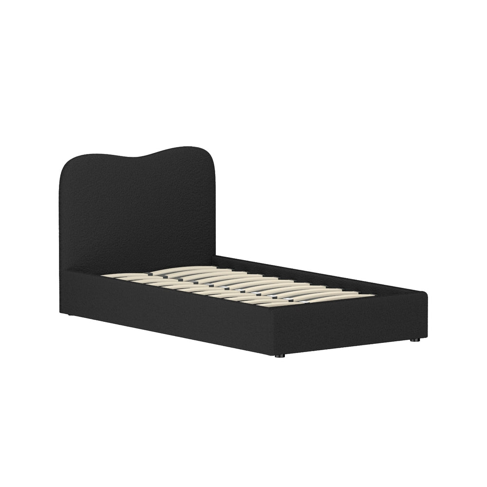 Bed Frame King Single Size Boucle DARA - Furniture > Bedroom > Beds & Bed Frames - Rivercity House & Home Co. (ABN 18 642 972 209) - Affordable Modern Furniture Australia