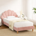 Rosie King Single Bed Frame - Pink Velvet