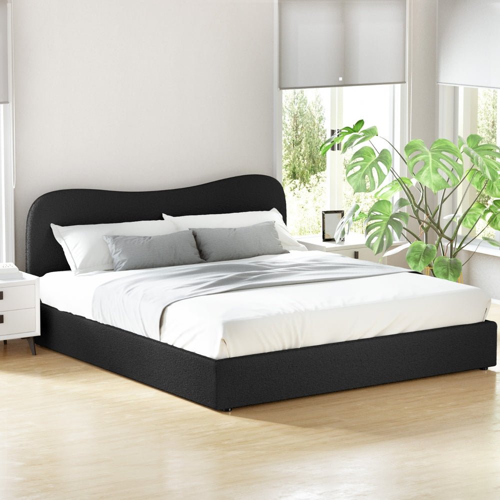 Bed Frame King Size Boucle DARA - Furniture > Bedroom > Beds & Bed Frames - Rivercity House & Home Co. (ABN 18 642 972 209) - Affordable Modern Furniture Australia