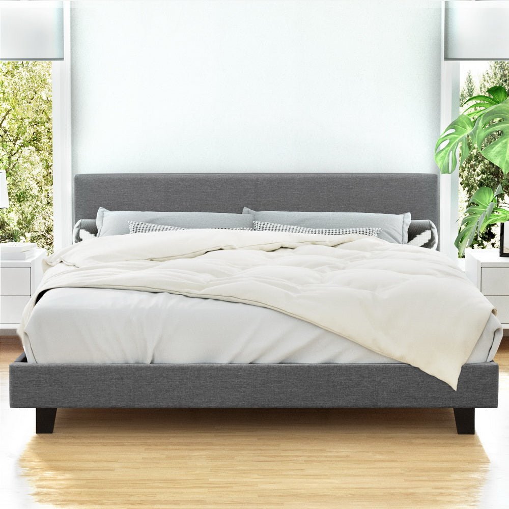 Bed Frame King Size Grey NEO - Furniture > Bedroom > Beds & Bed Frames - Rivercity House & Home Co. (ABN 18 642 972 209) - Affordable Modern Furniture Australia