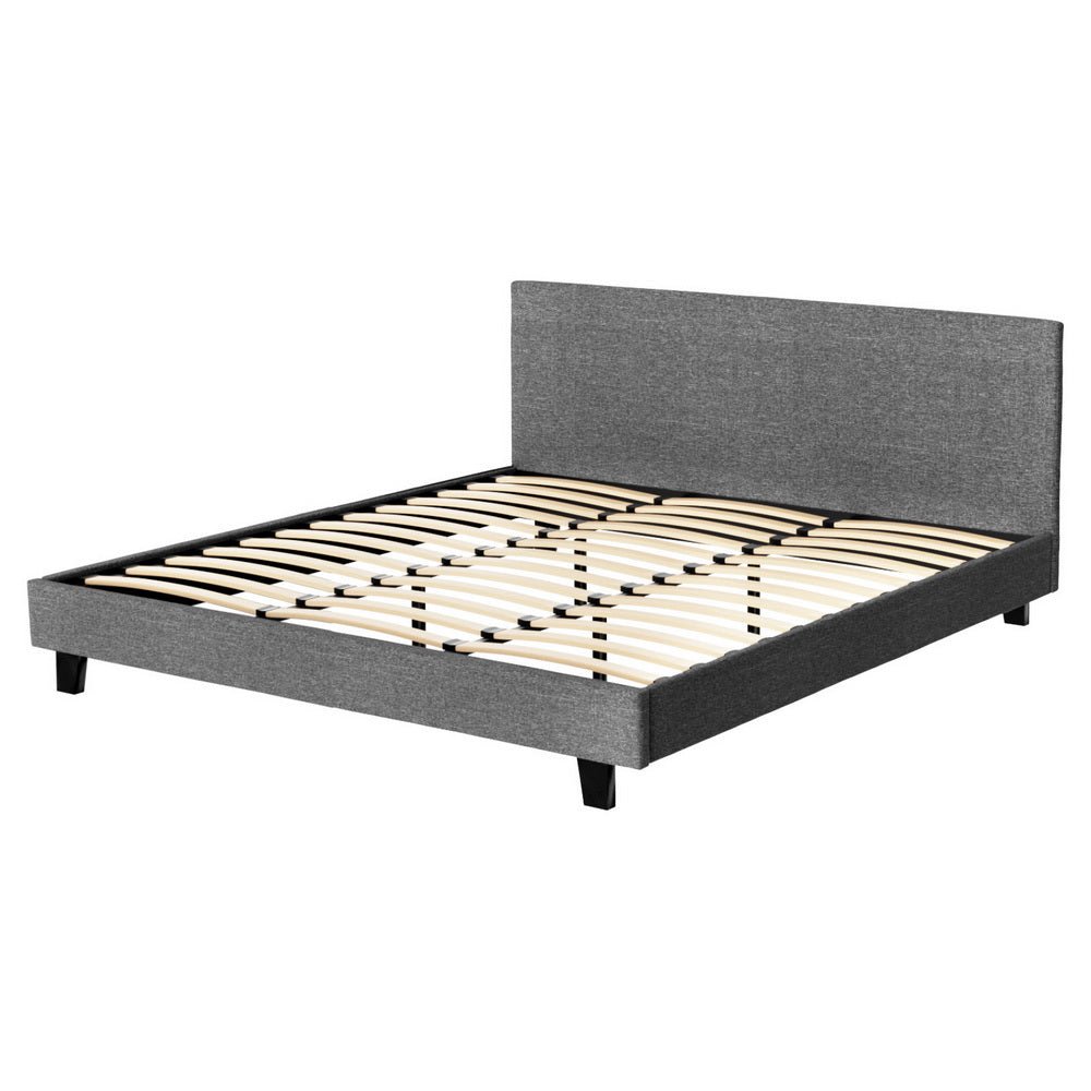 Bed Frame King Size Grey NEO - Furniture > Bedroom > Beds & Bed Frames - Rivercity House & Home Co. (ABN 18 642 972 209) - Affordable Modern Furniture Australia