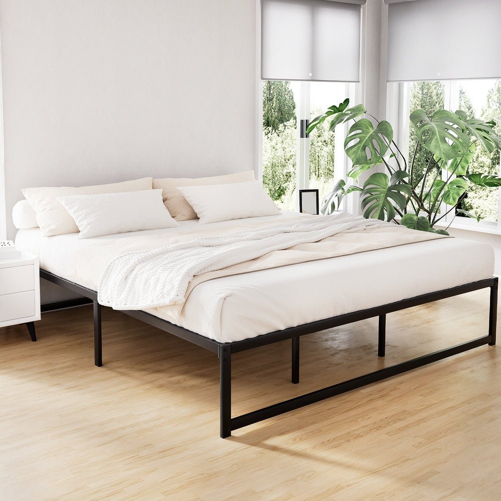 Bed Frame King Size Metal Bed Frame TINO - Furniture > Bedroom > Beds & Bed Frames - Rivercity House & Home Co. (ABN 18 642 972 209) - Affordable Modern Furniture Australia