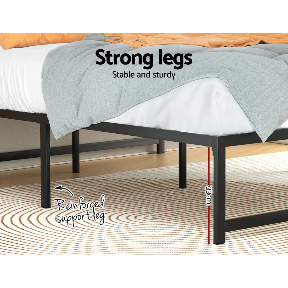 Bed Frame King Size Metal Bed Frame TINO - Furniture > Bedroom > Beds & Bed Frames - Rivercity House & Home Co. (ABN 18 642 972 209) - Affordable Modern Furniture Australia